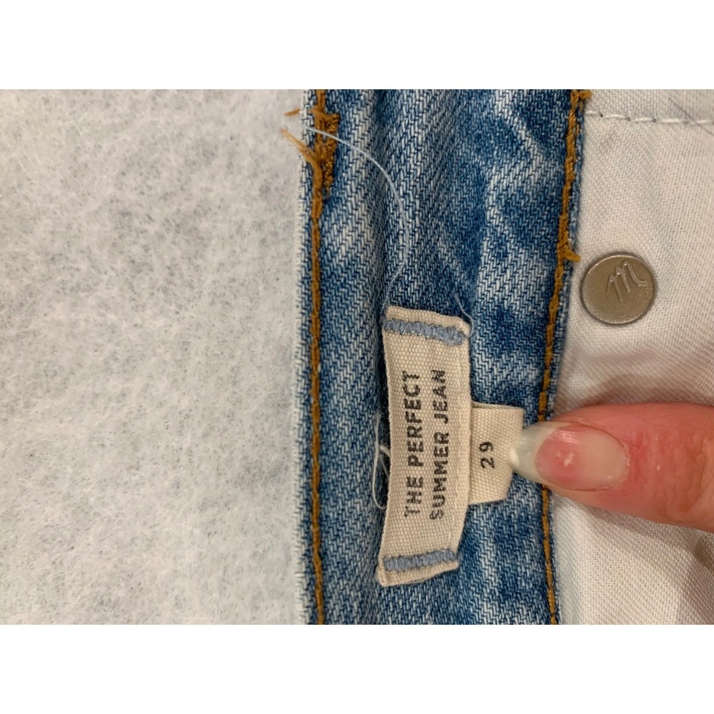 Madewell Womens Perfect Summer Jean 29 Light Blue Coastal High Rise Tapered Leg - Picture 7 of 12